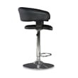 Home Square Curved Back Metal Adjustable Barstool in Black - Set of 3