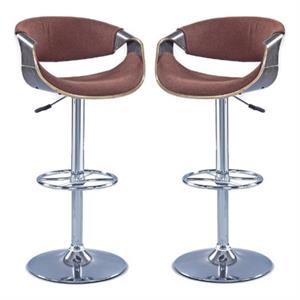 home square bent wood saddle seat adjustable stool in brown