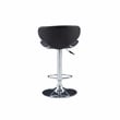 Home Square Rounded Back Metal Adjustable Barstool in Black - Set of 3