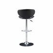 Home Square Rounded Back Metal Adjustable Barstool in Black - Set of 3