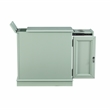 Home Square Butler Wood Accent Table with USB in Aqua Blue - Set of 2