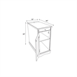 Home Square Butler Wood Accent Table with USB in Black - Set of 2