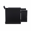 Home Square Butler Wood Accent Table with USB in Black - Set of 2