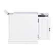 Home Square Wood Accent Table with USB in White Finish - Set of 2