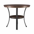 Home Square Wood and Metal End Table in Rustic Umber Brown - Set of 2