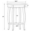 Home Square Round Wood End Table with Shelf in Yellow - Set of 2