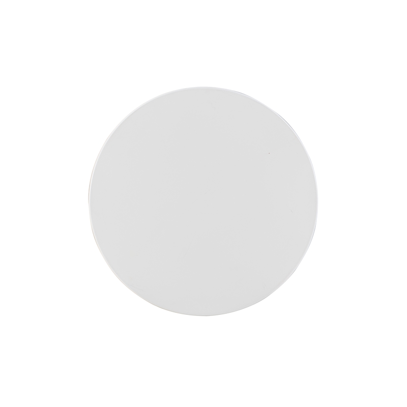 Home Square Round Wood End Table with Shelf in White - Set of 2