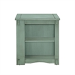 Home Square Classic Wood Side Table in Teal Blue Finish - Set of 2