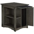 Home Square Large Top Surface Wood Side Table in Gray - Set of 2