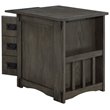 Home Square Large Top Surface Wood Side Table in Gray - Set of 2