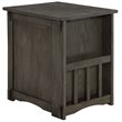 Home Square Large Top Surface Wood Side Table in Gray - Set of 2