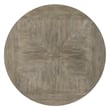 Home Square Metal and Wood Round Side Accent Table in Pewter - Set of 2