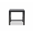 Home Square Glass and Metal End Table in Black Finish - Set of 2