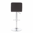 Home Square Metal Upholstered Adjustable Barstool in Chocolate Brown - Set of 2