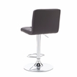 Home Square Metal Upholstered Adjustable Barstool in Chocolate Brown - Set of 2