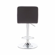 Home Square Metal Upholstered Adjustable Barstool in Chocolate Brown - Set of 2