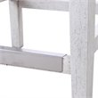 Home Square Rubber Wood Counter Stool in Aged White - Set of 2