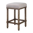Home Square Wooden Counter Stool in Light Walnut Finish - Set of 2