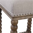 Home Square Wooden Counter Stool in Light Walnut Finish - Set of 2