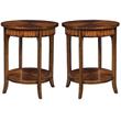 Home Square Solid Wood End Table in Old Barn Finish - Set of 2