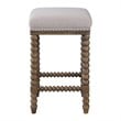 Home Square Wooden Counter Stool in Light Walnut Finish - Set of 3