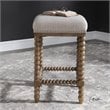 Home Square Wooden Counter Stool in Light Walnut Finish - Set of 3