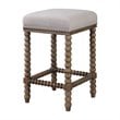 Home Square Wooden Counter Stool in Light Walnut Finish - Set of 3