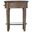 Home Square 1 Drawer Mirrored Top End Table in Weathered Pecan - Set of 2