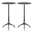 Home Square Industrial Accent Table in Antique Nickel - Set of 2