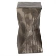 Home Square Aluminum Accent Table in Tarnished Silver - Set of 2