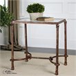 Home Square Warring Iron End Table in Rustic Bronze Patina - Set of 2