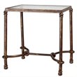 Home Square Warring Iron End Table in Rustic Bronze Patina - Set of 2