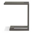 Home Square Modern Metal End Table with Aluminium Frame in Gray - Set of 2