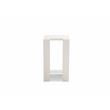 Home Square Modern Metal End Table with Aluminium Frame in White - Set of 2