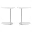 Home Square Modern Steel Top and Frame End Table in Matte White - Set of 2