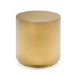 Home Square Modern Stainless Steel End Table in Polished Gold Finish - Set of 2