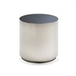 Home Square Modern Stainless Steel End Table in Polished Black Finish - Set of 2
