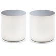 Home Square Modern Stainless Steel End Table in Polished Steel Finish - Set of 2
