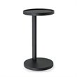 Home Square Modern Aluminum End Table in Matte Black - Set of 2