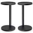 Home Square Modern Aluminum End Table in Matte Black - Set of 2