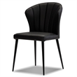 Home Square Leather Counter Stool in Black Finish - Set of 3