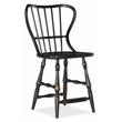 Home Square Dining Room Back Counter Stool in Black - Set of 2