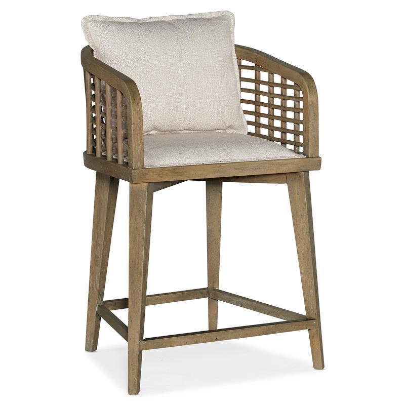 Home Square Dining Room Sundance Barrel Back Counter Stool - Set of 2
