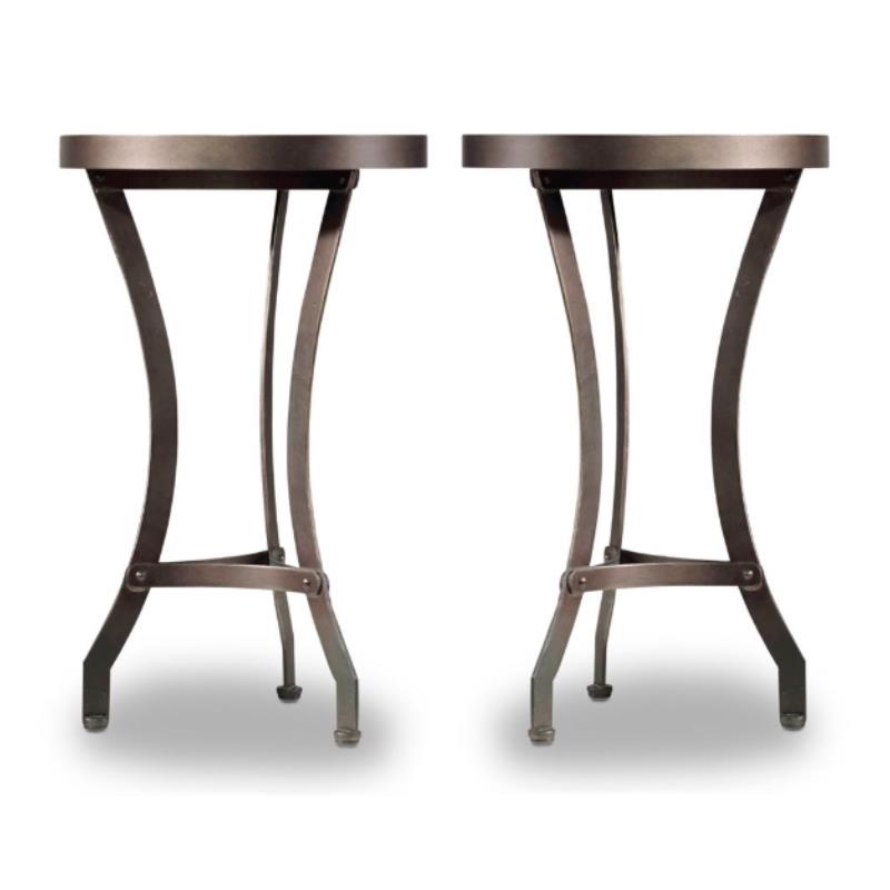 Home Square Armand Martini Table in Light Wood Finish - Set of 2