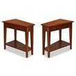Home Square 2 Piece Favorite Recliner Wedge End Table Set in Medium Oak
