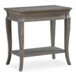 Home Square 2 Piece Solid Wood Narrow End Table Set in Washed Gray