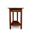 Home Square Rustic Slate Wood Recliner Wedge End Table in Rustic Oak - Set of 2