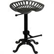 Home Square Adjustable Tractor Seat Stool in Black - Set of 2