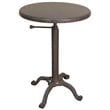 Home Square Adjustable Vintage Height Table in Industrial Finish - Set of 2