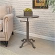 Home Square Adjustable Vintage Height Table in Industrial Finish - Set of 2